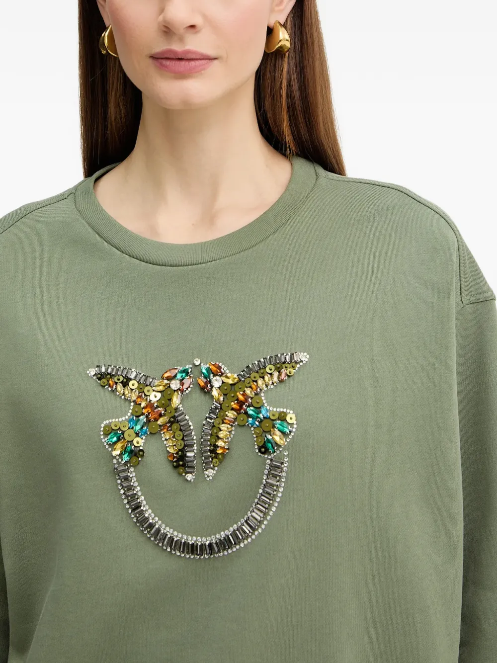 PINKO Sweater met logo Groen