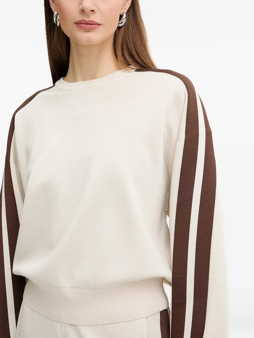 PINKO Gestreepte sweater Beige
