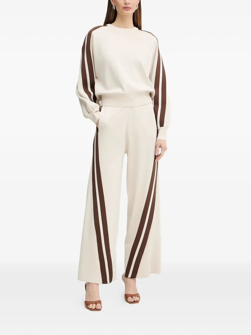  Pinko Striped Sweatshirt - Neutrals 