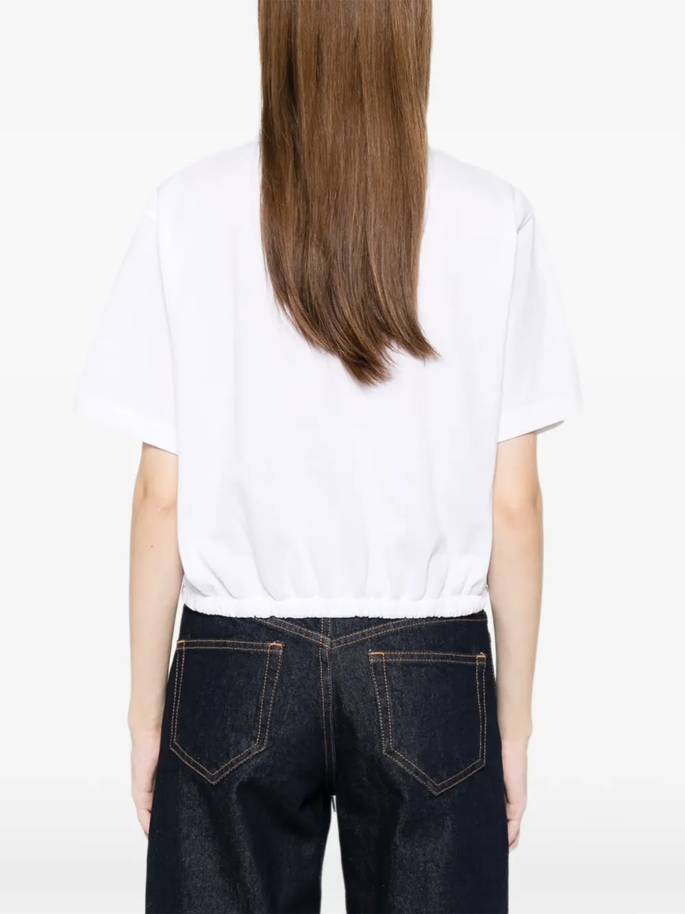 Moncler Polotop met trekkoord afwerking Wit