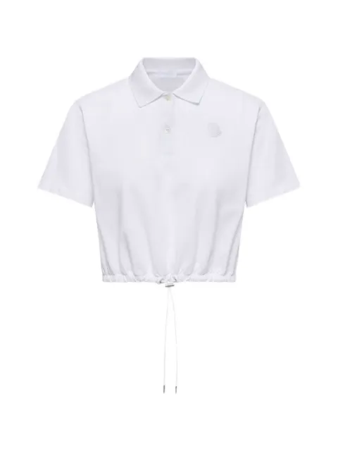 Moncler playera tipo polo con cordón en el dobladillo