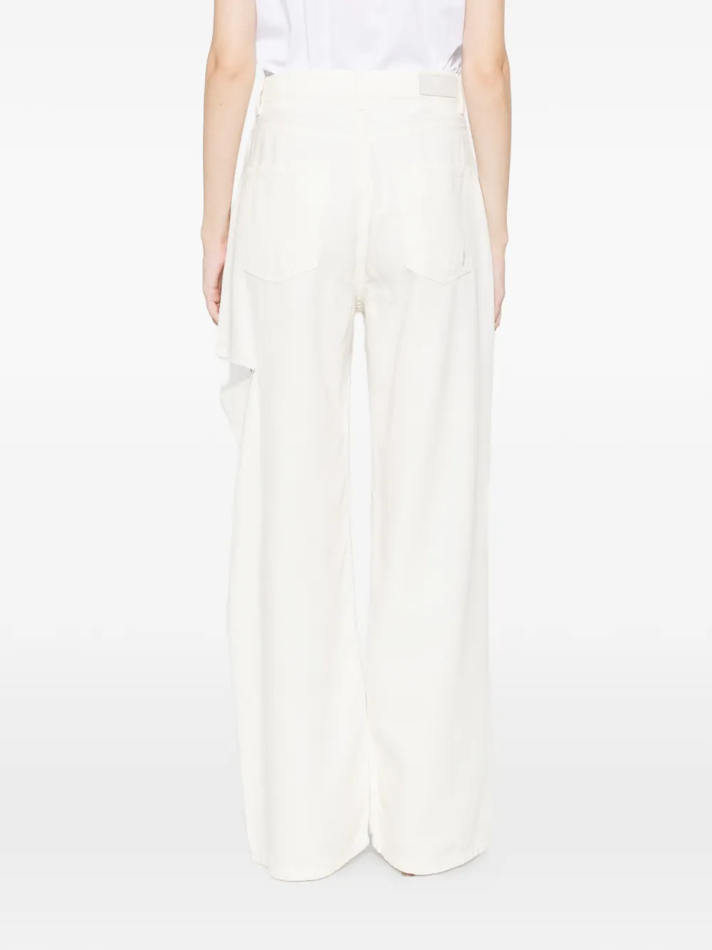 ICON DENIM Poppy gerafelde jeans Beige
