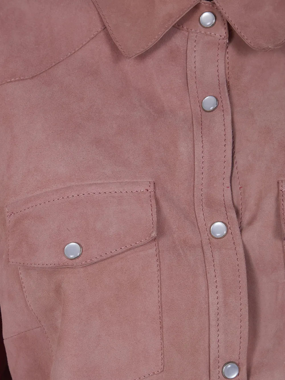  Salvatore Santoro Buttoned Suede Shirt - Pink 