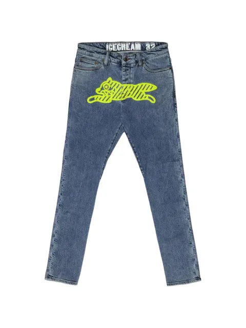 ICECREAM neon-graphic jeans