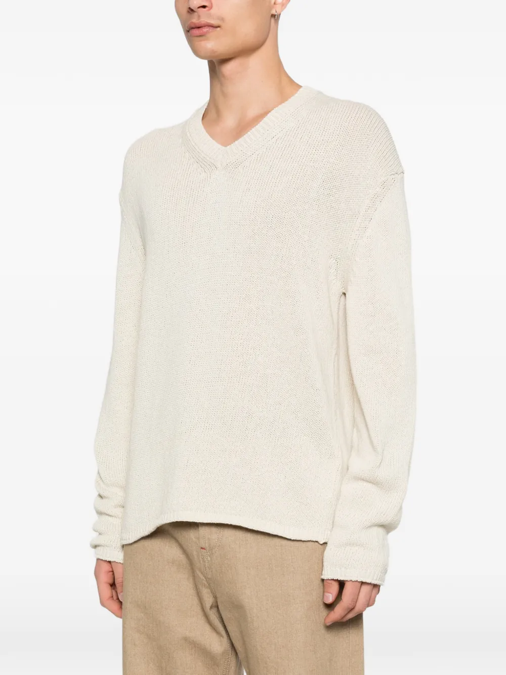  Diana Studio V-neck Sweater - Neutrals 