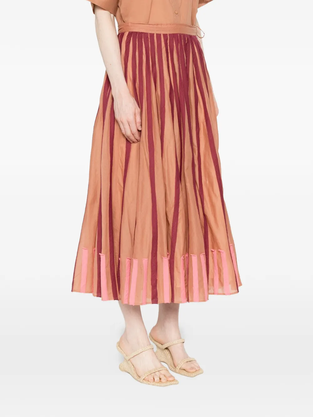  Niu Striped Maxi Skirt - Neutrals 