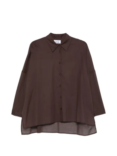 Niu asymmetric-hem shirt