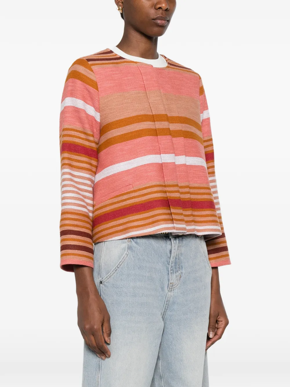  Niu Striped Jacket - Pink 