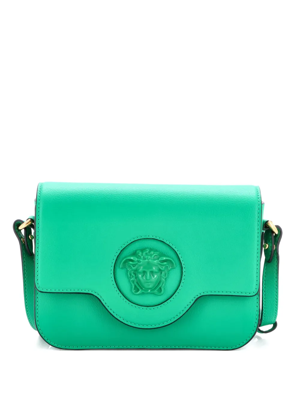 Versace Pre-Owned La Medusa Flap Shoulder Bag Leather Small crossbody bag - Verde