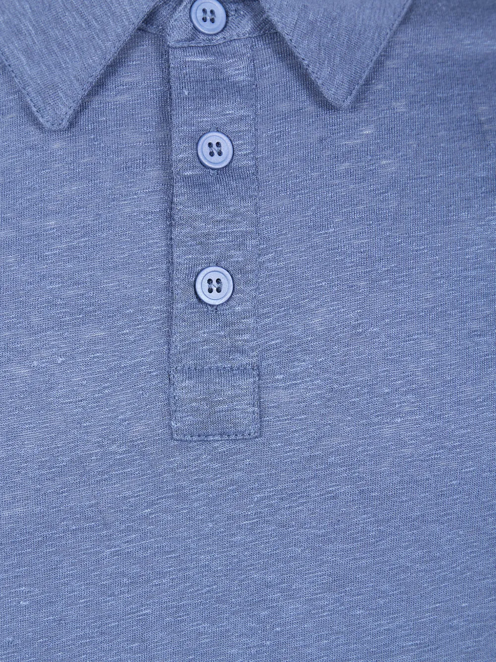 Majestic Filatures Poloshirt met knopen Blauw
