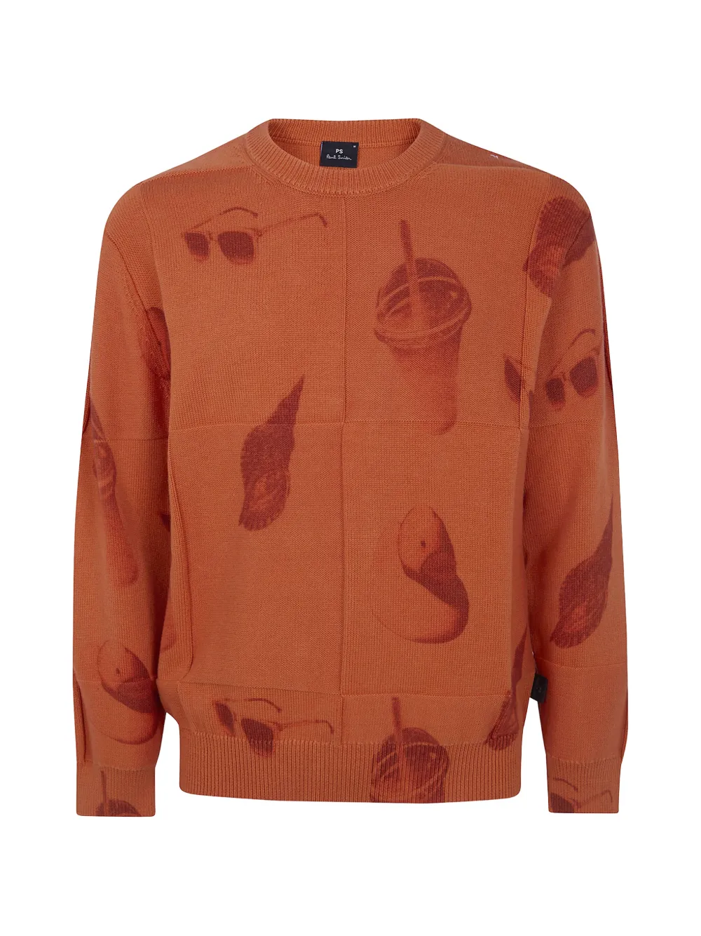 PS Paul Smith printed crew-neck sweater - Arancione