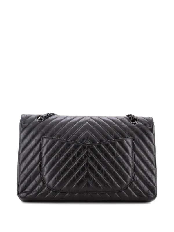 CHANEL Pre-Owned ソーブラック リイシュー 2.55 フラップ バッグ