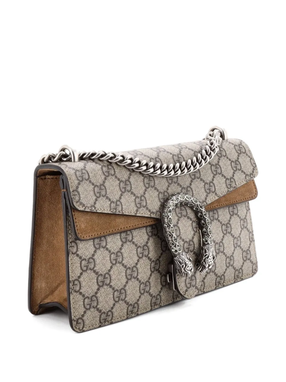 Dionysus Bag Gg Coated Canvas With Crystal Embellished Metal Small Shoulder Bag