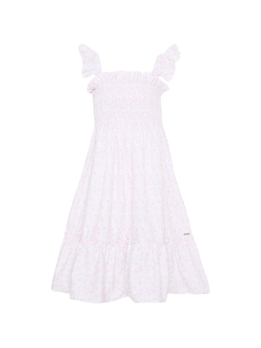 Patachou Jurk met ruches en bloemenprint Roze