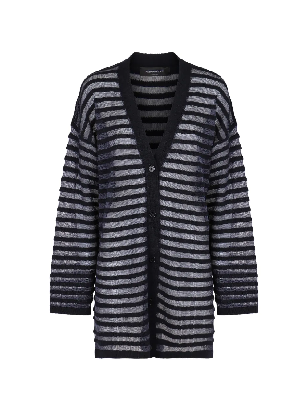Fabiana Filippi sequin striped cardigan - Nero