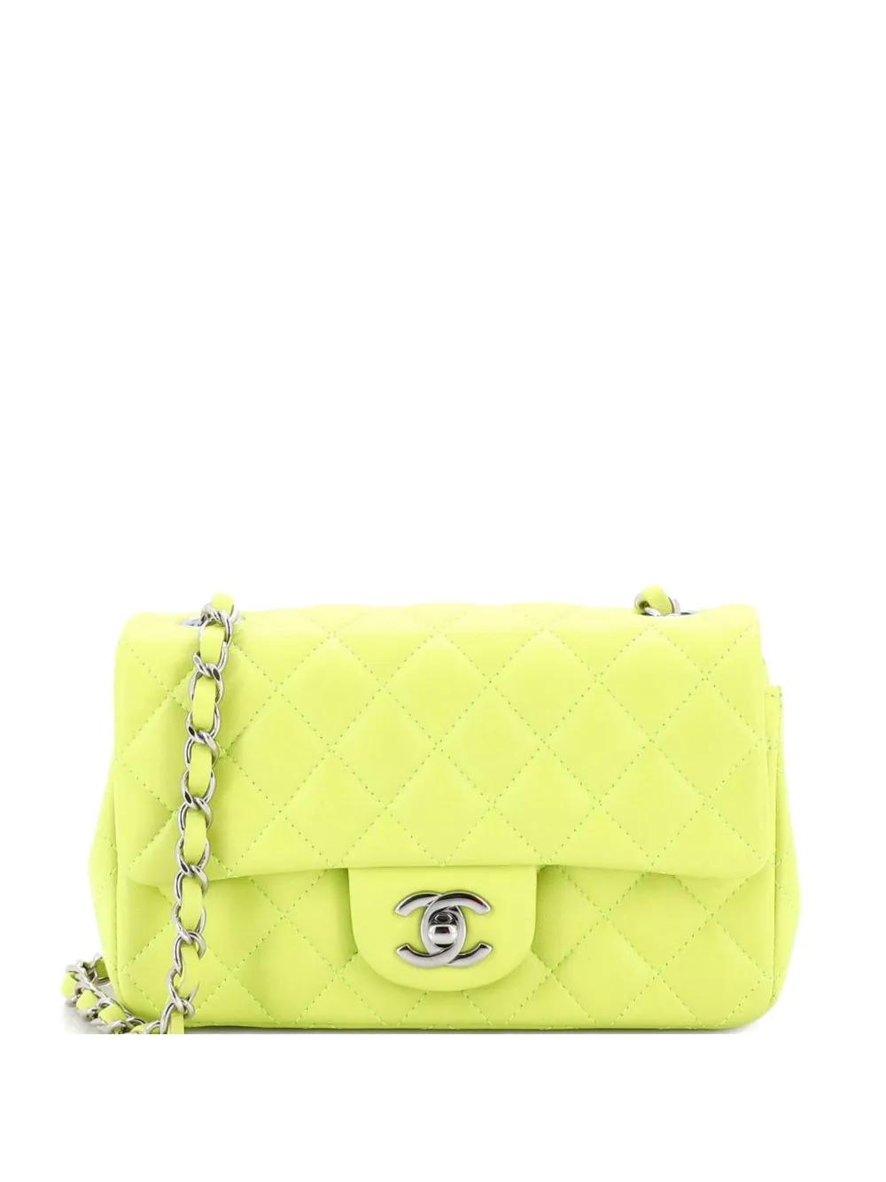 CHANEL Pre-Owned Classic Single Flap Bag Quilted Lambskin Mini crossbody bag - Giallo