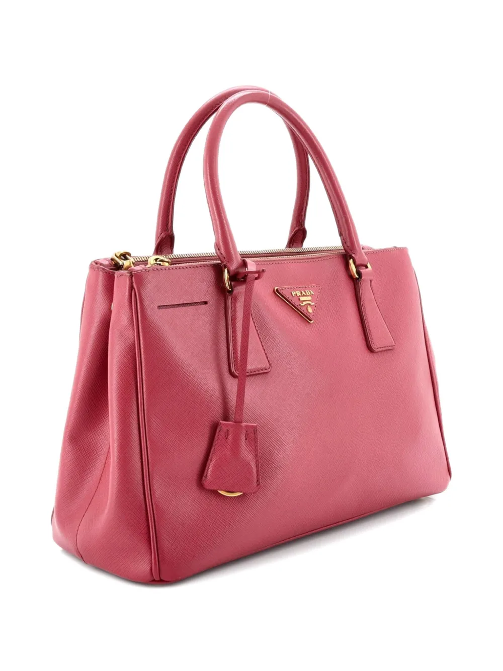 Double Zip Lux Saffiano Leather Small tote bag