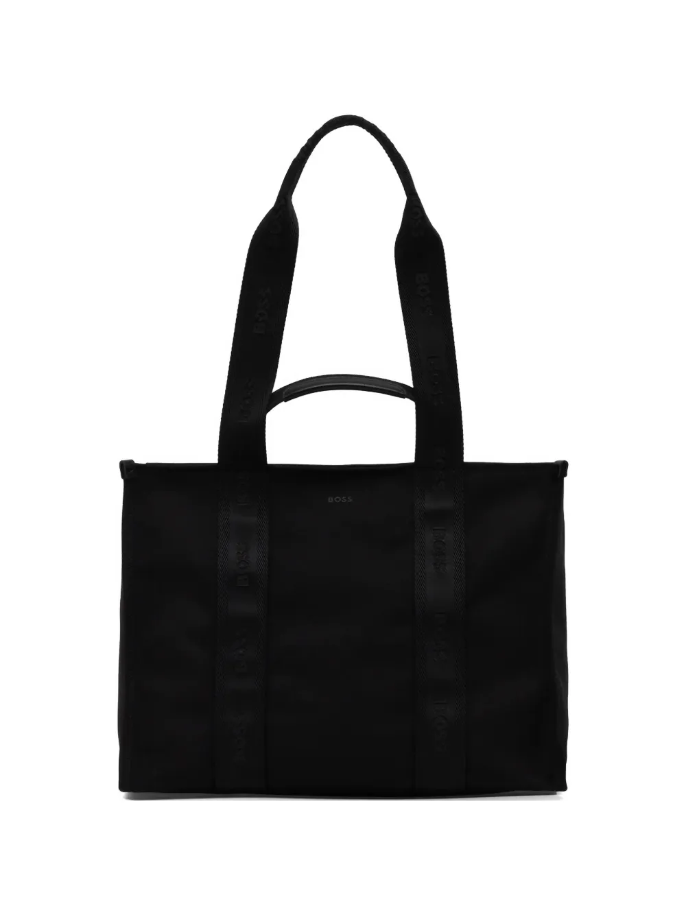 BOSS logo stripe tote bag - Nero