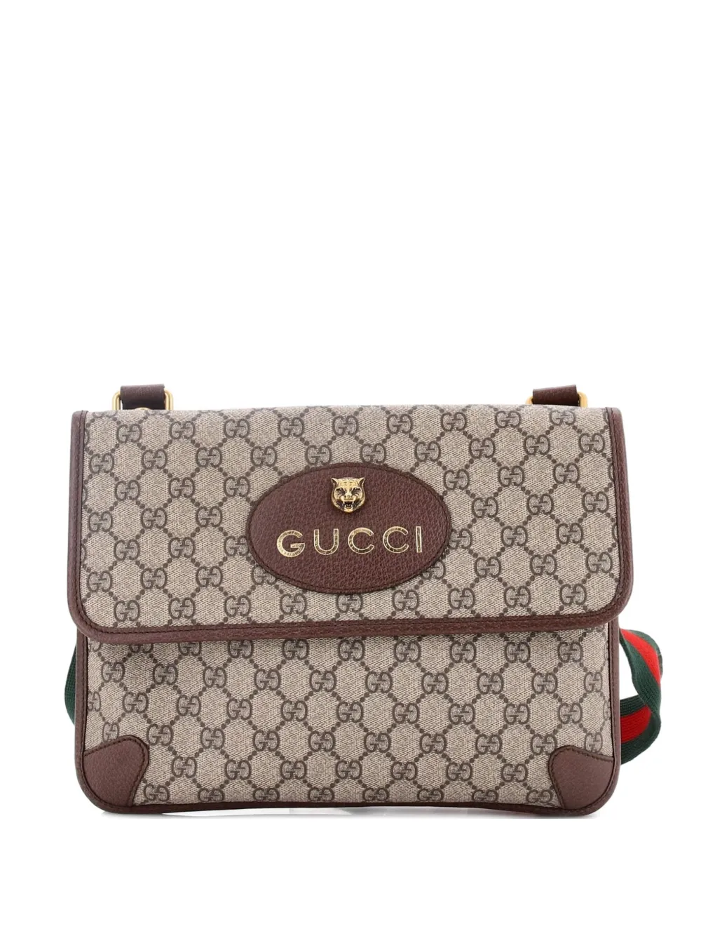 Gucci Pre-Owned Neo Vintage Flap Messenger GG Coated Canvas Medium crossbody bag - Marrone
