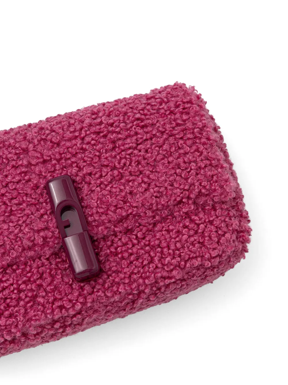 Iridescent Boucle Toggle Cross Body Bag