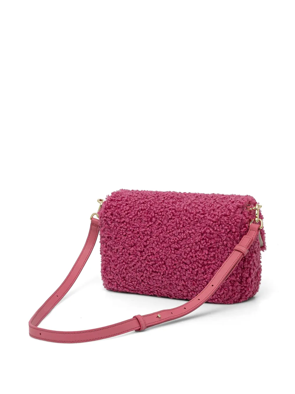 Iridescent Boucle Toggle Cross Body Bag