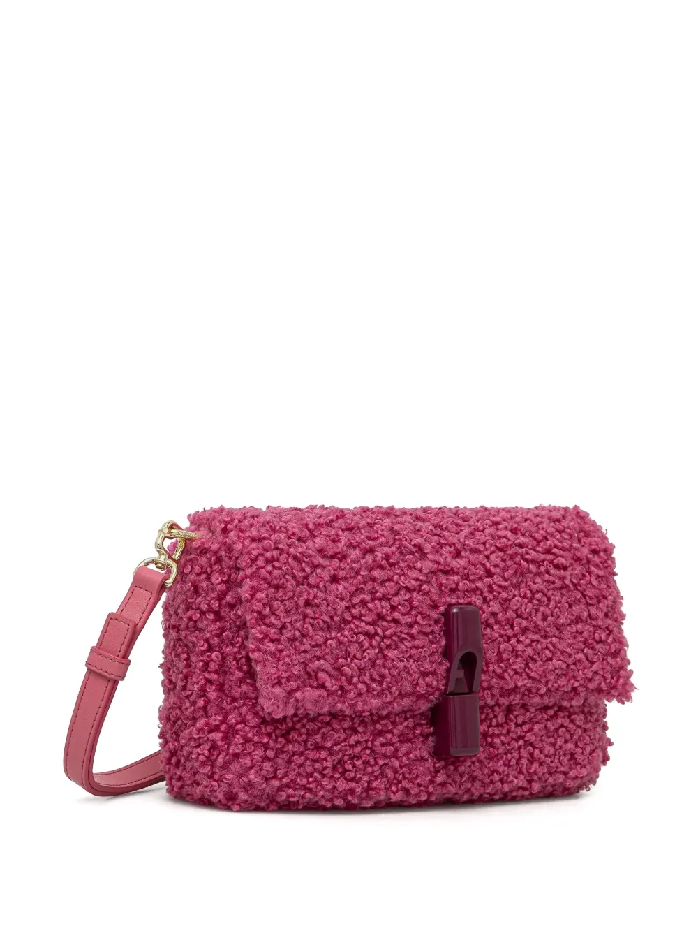 Iridescent Boucle Toggle Cross Body Bag