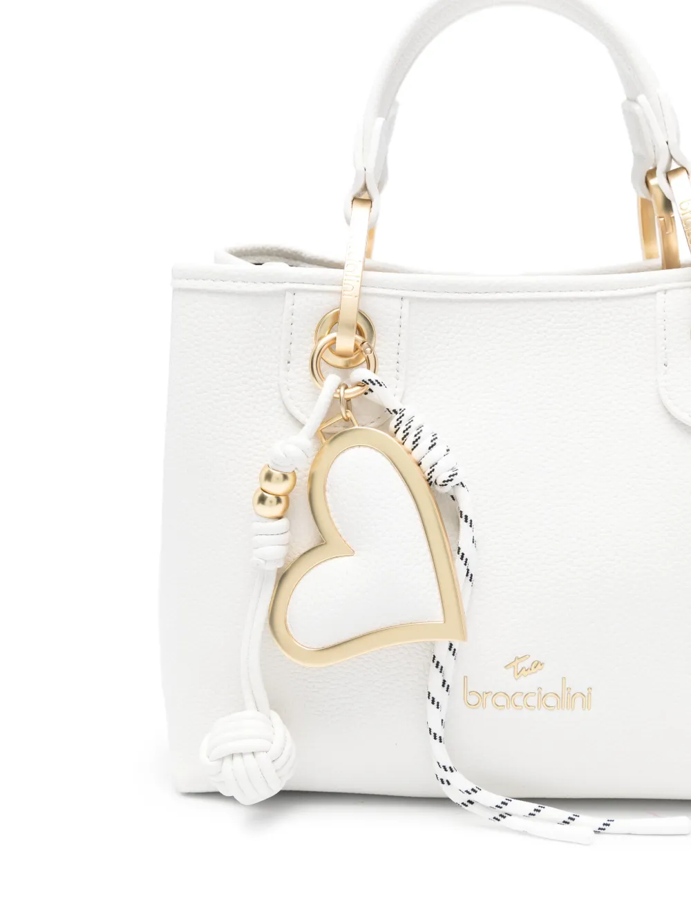Beth Heart-Charm Tote Bag