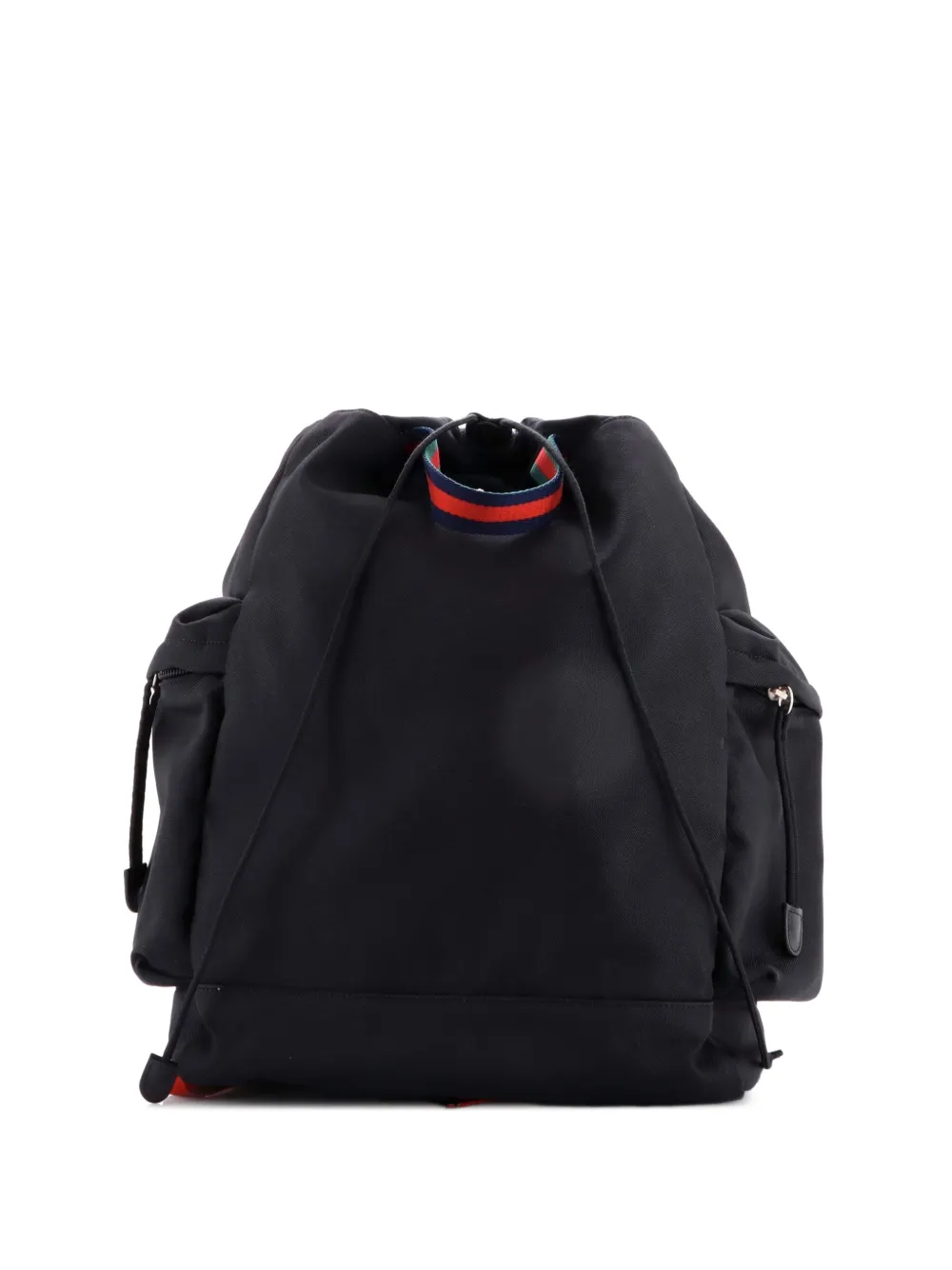 Gucci Pre-Owned Animalier Web Drawstring Techno Canvas Large backpack - Nero