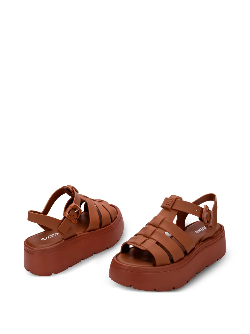 Melissa Up sandalen met plateauzool Bruin