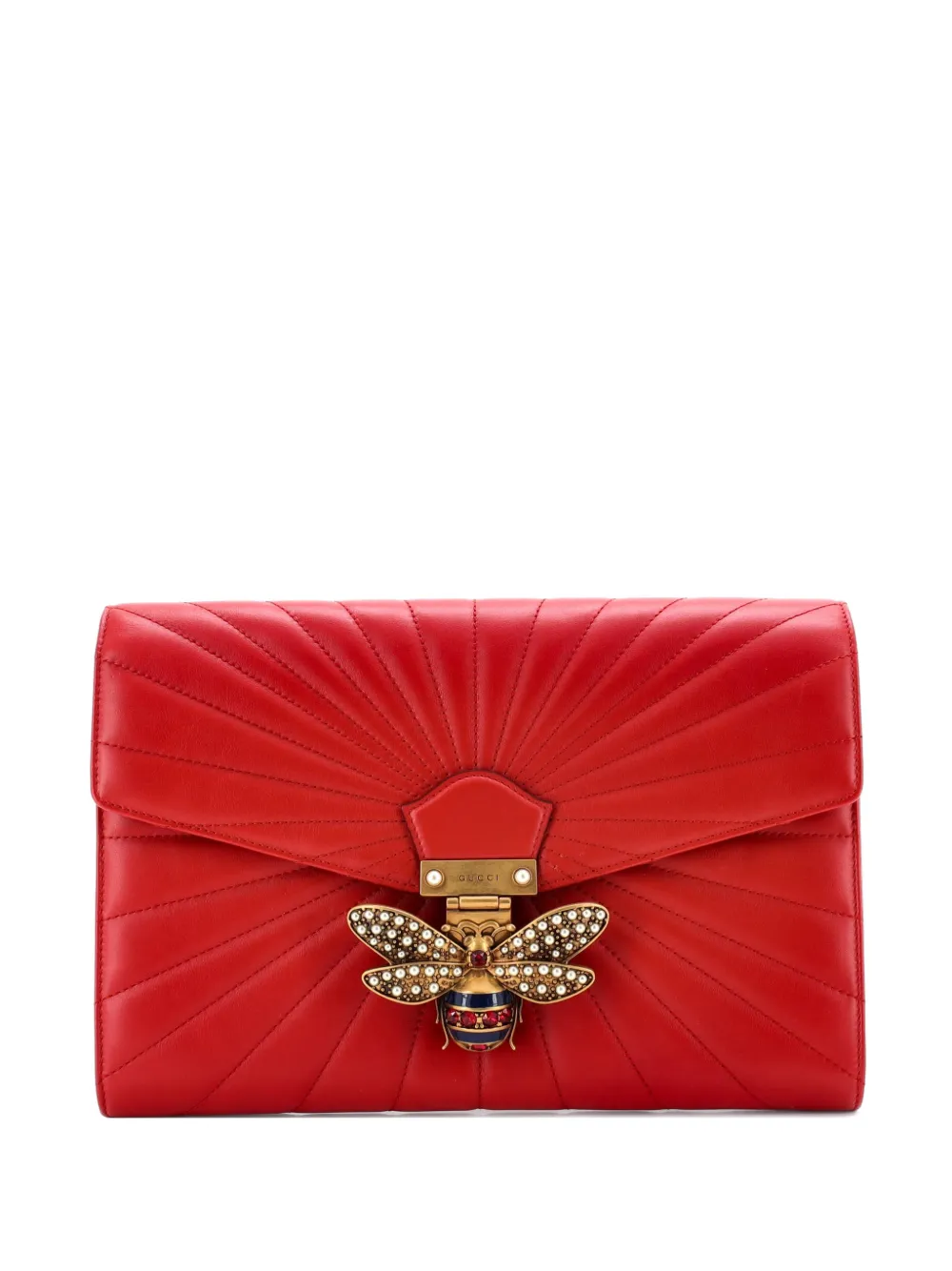 Gucci Pre-Owned Queen Margaret Colorblock Leather clutch bag - Rosso
