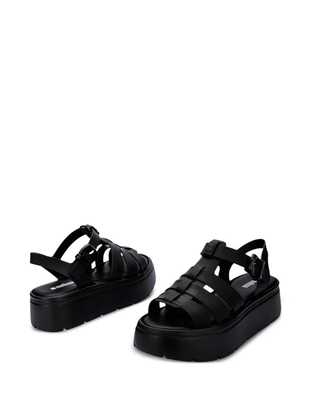 Melissa Up sandalen met plateauzool en bandje Zwart