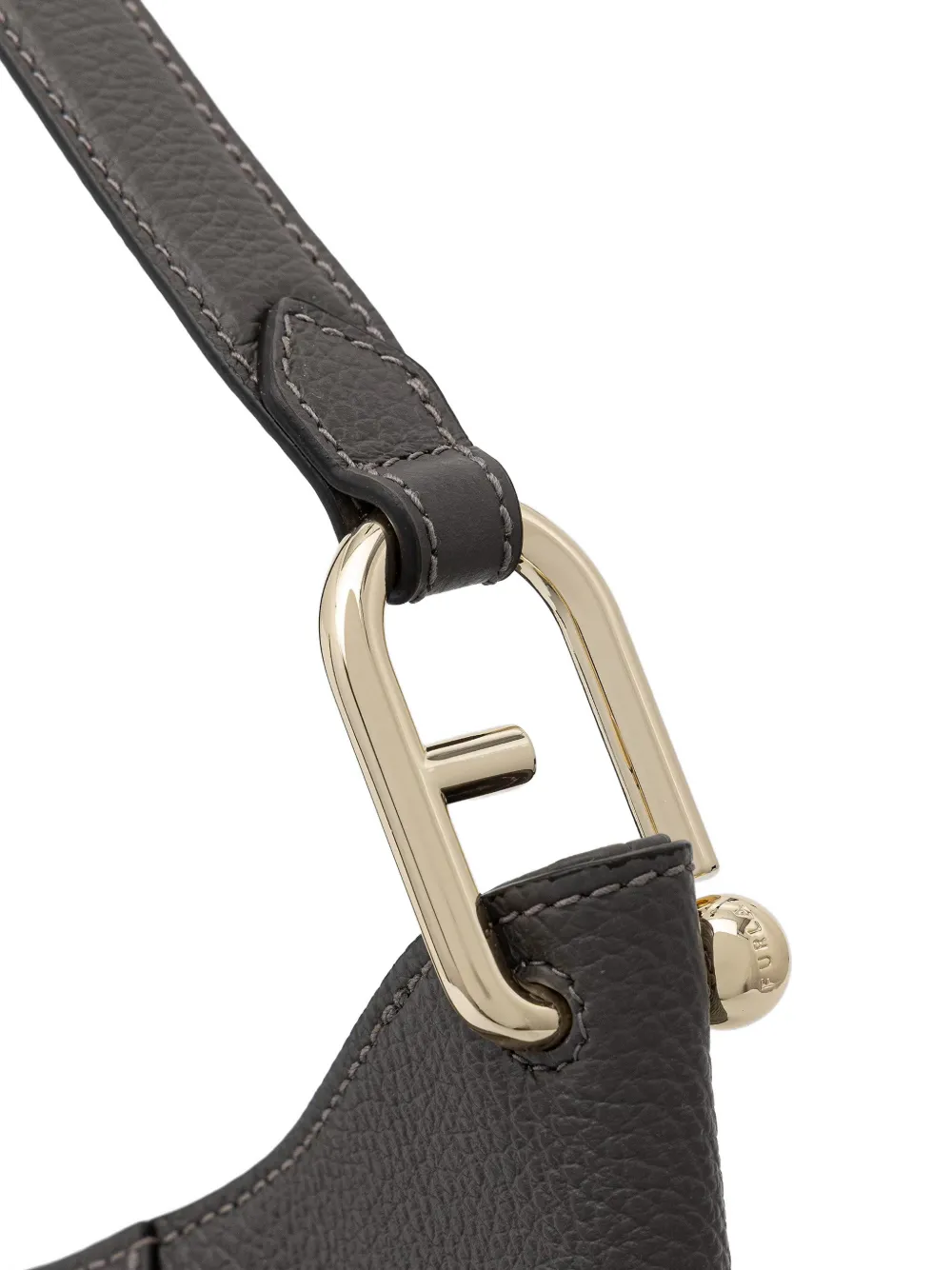 Lara Gold Tone Topstitch Tote Bag
