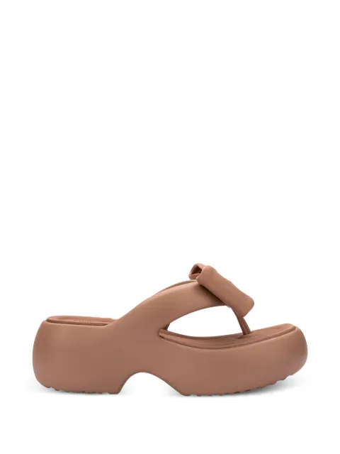 Melissa Free Fuzzy platform bow flip-flops