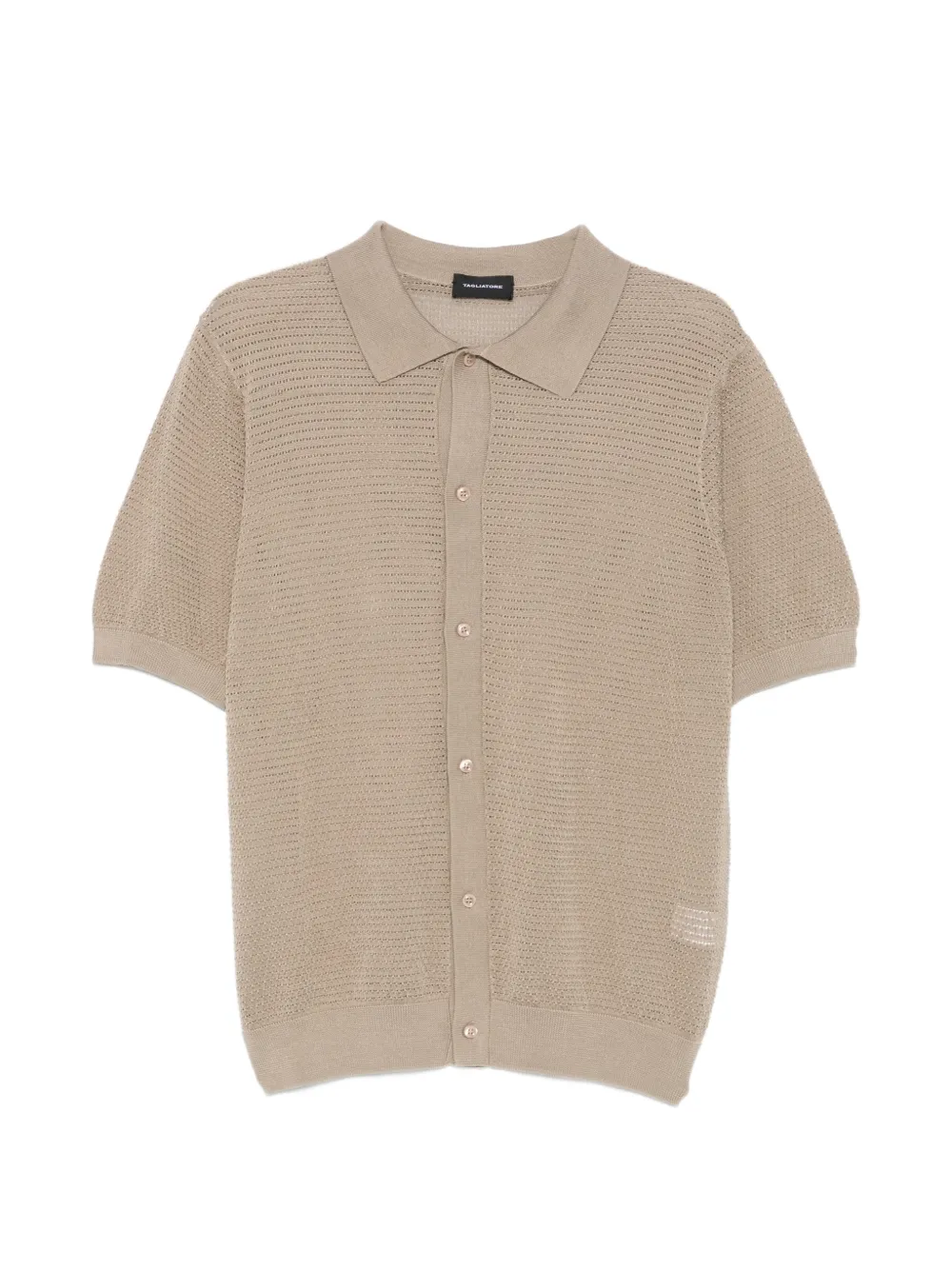 Tagliatore buttoned knit polo shirt - Neutrals