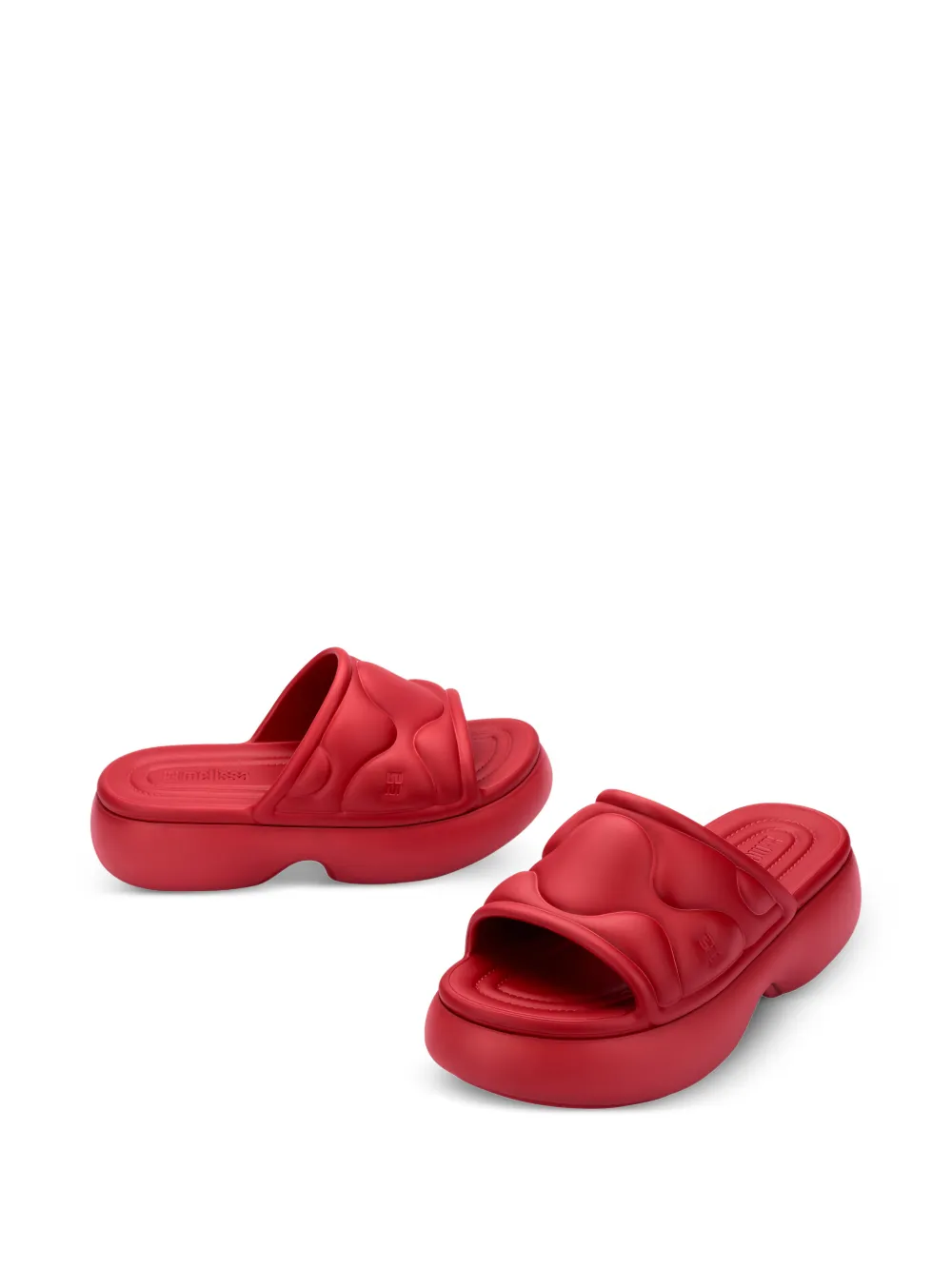 Melissa Free Puff slippers met plateauzool Rood