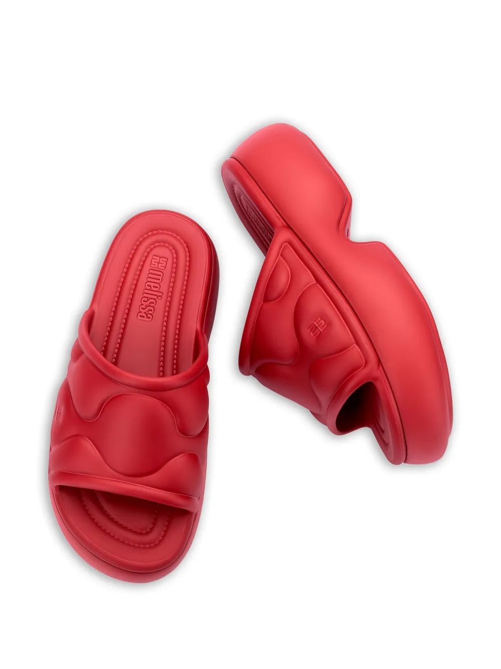 Melissa Free Puff slippers met plateauzool Rood