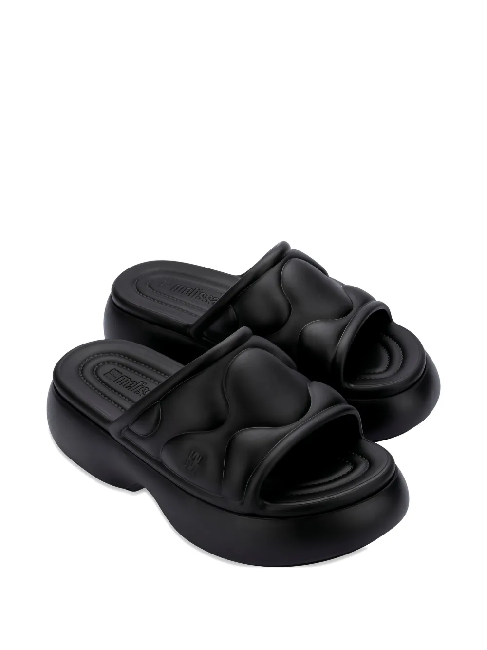 Melissa Slippers met plateauzool Zwart