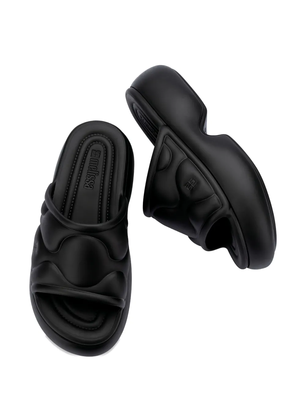 Melissa Slippers met plateauzool Zwart