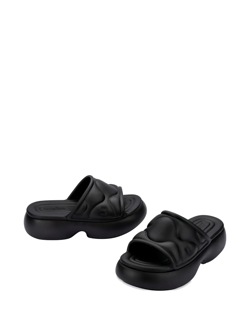 Melissa Slippers met plateauzool Zwart