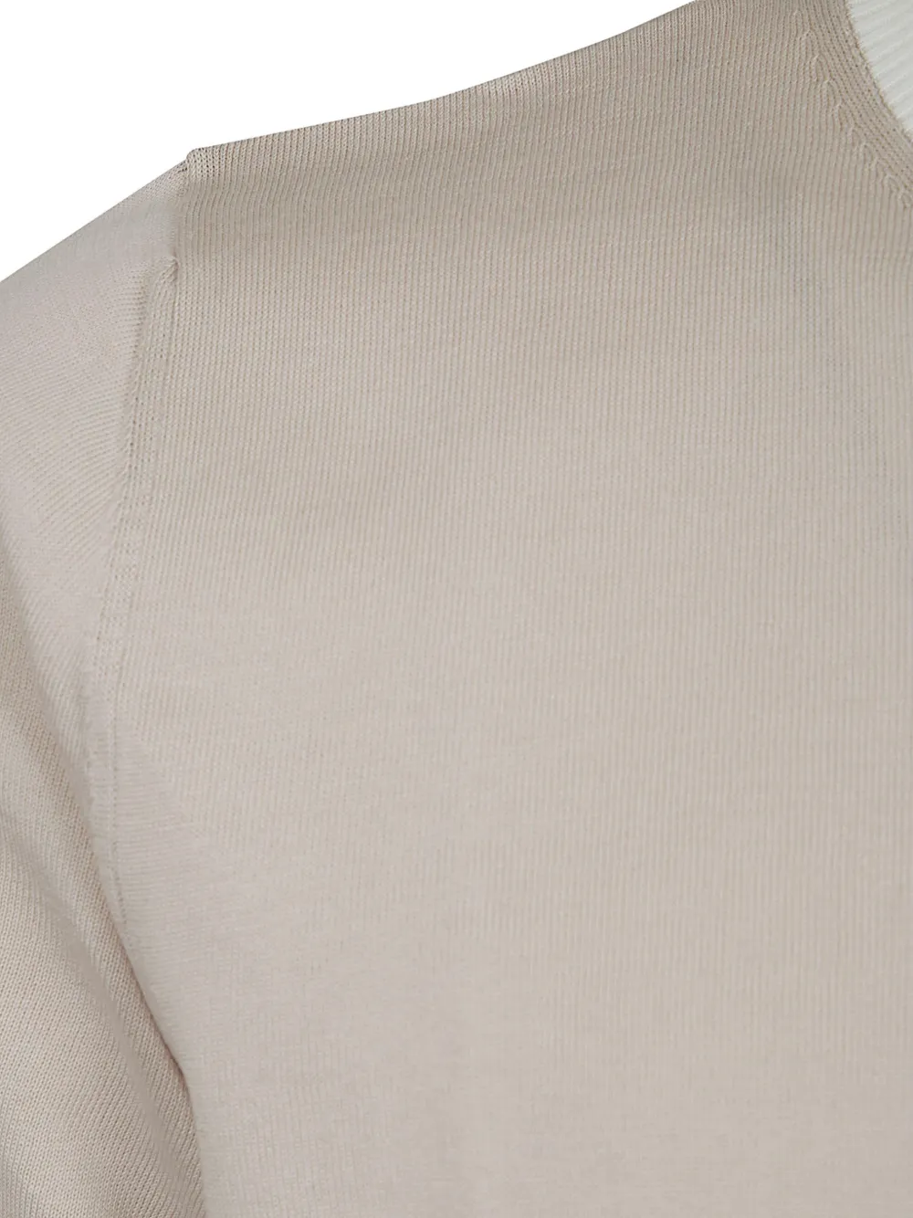 Eleventy Geribbeld T-shirt Beige