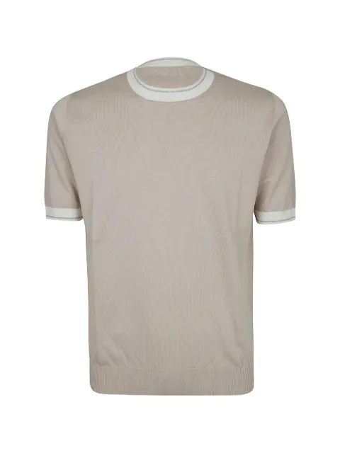 Eleventy ribbed-design T-shirt