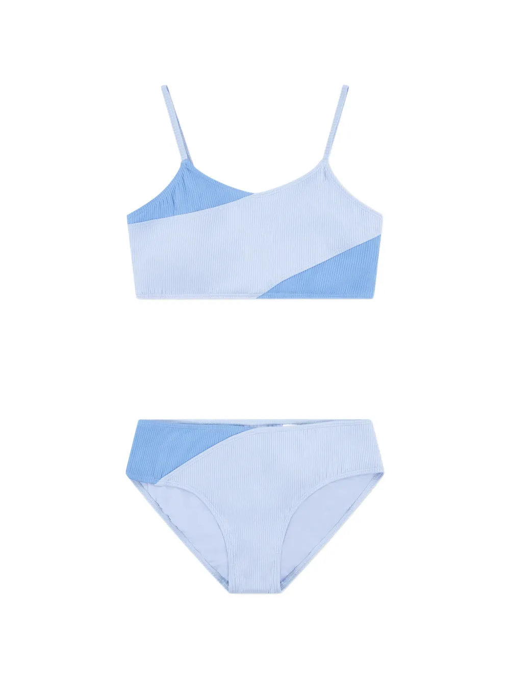 ABERCROMBIE FITCH KIDS colourblock ribbed bikini - Blu