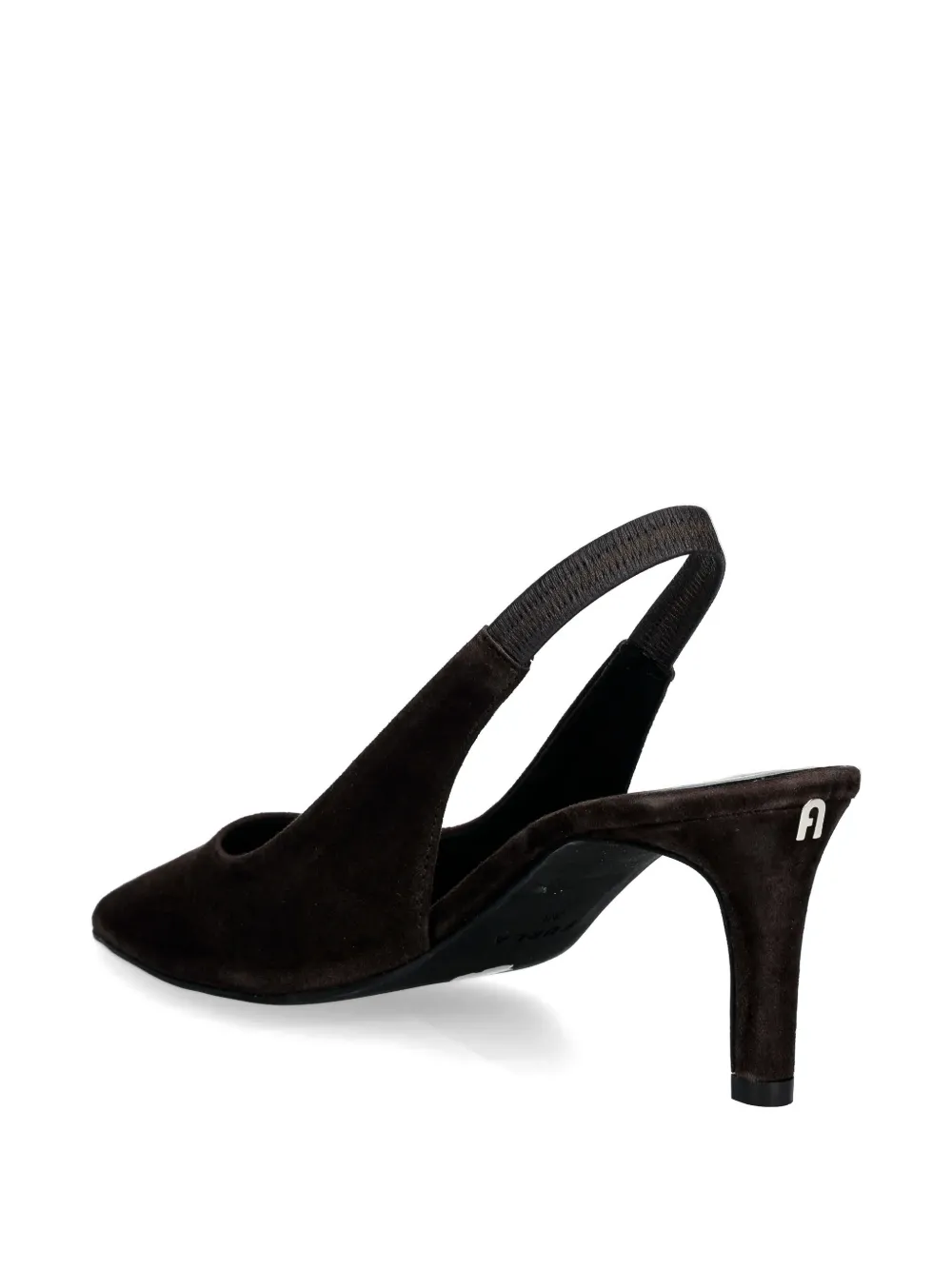 Furla Slingback pumps met puntige neus Bruin