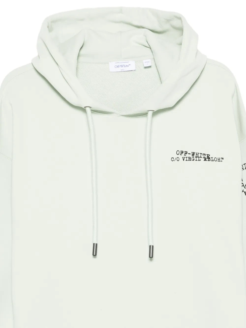 Off-White Type Machine Arrow hoodie met lange mouwen Groen