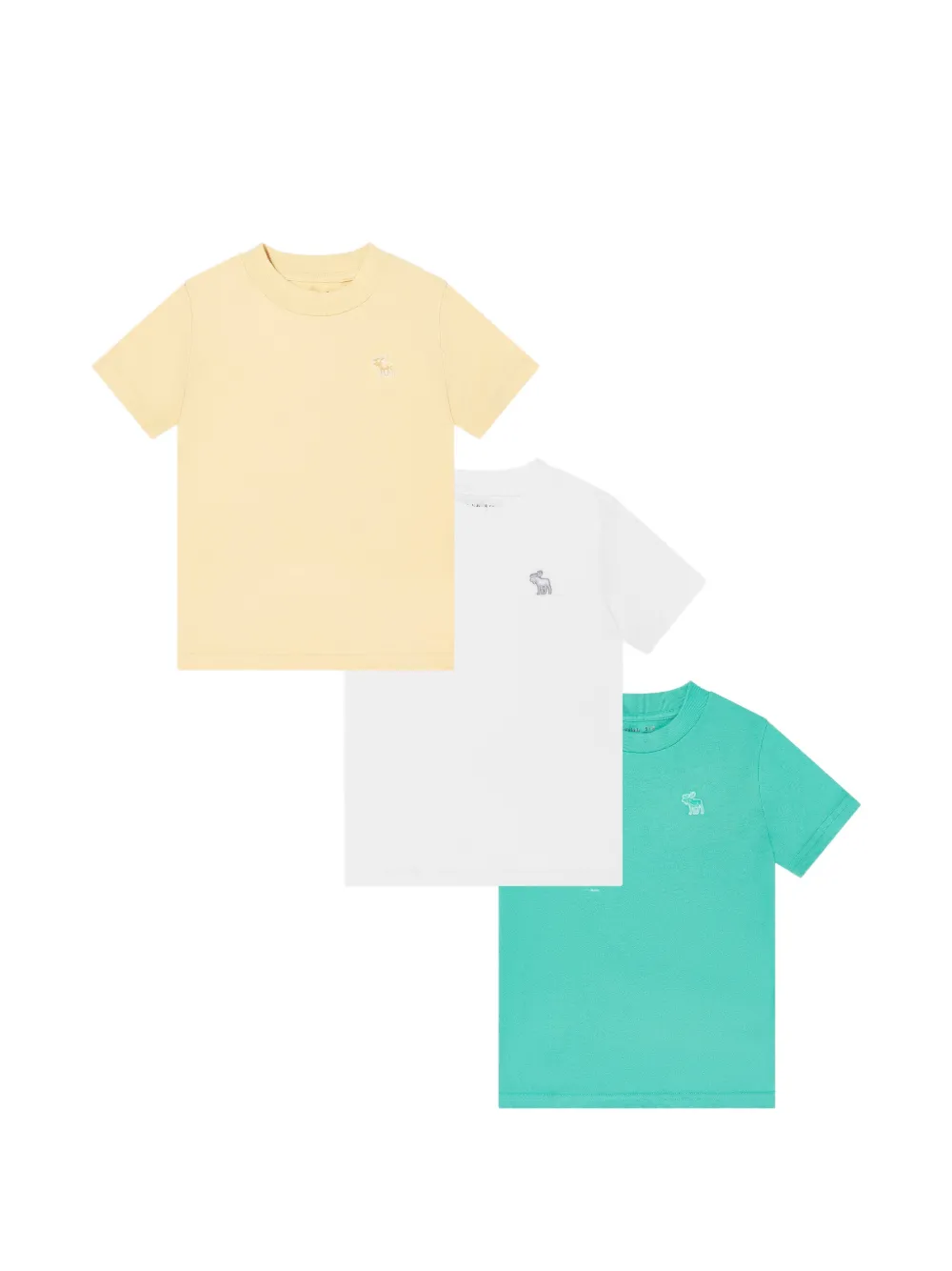 ABERCROMBIE FITCH KIDS embroidered T-shirt (set of three) - Verde