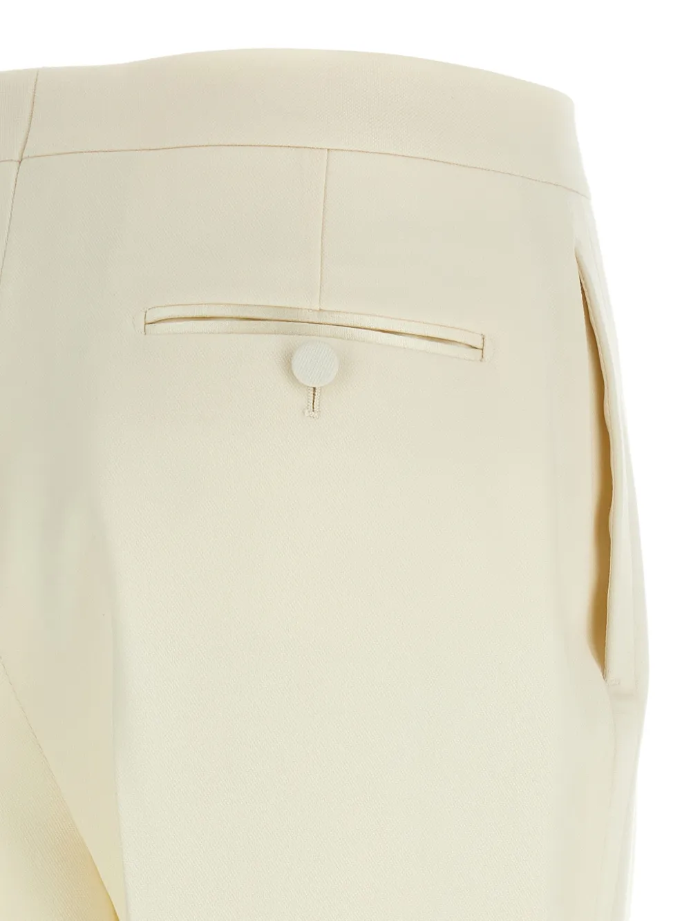 creased tuxedo trousers