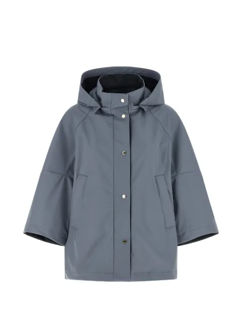 Moorer removable hood flared jacket