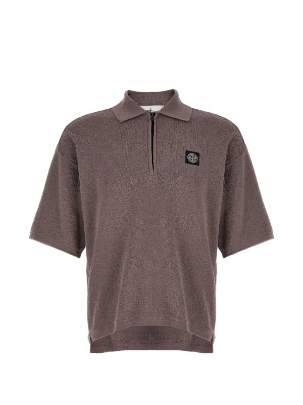 Stone  ハーフジップ ポロシャツ ロンT Stone Island ハーフジップ ポロシャツ | パープル | FARFETCH JP