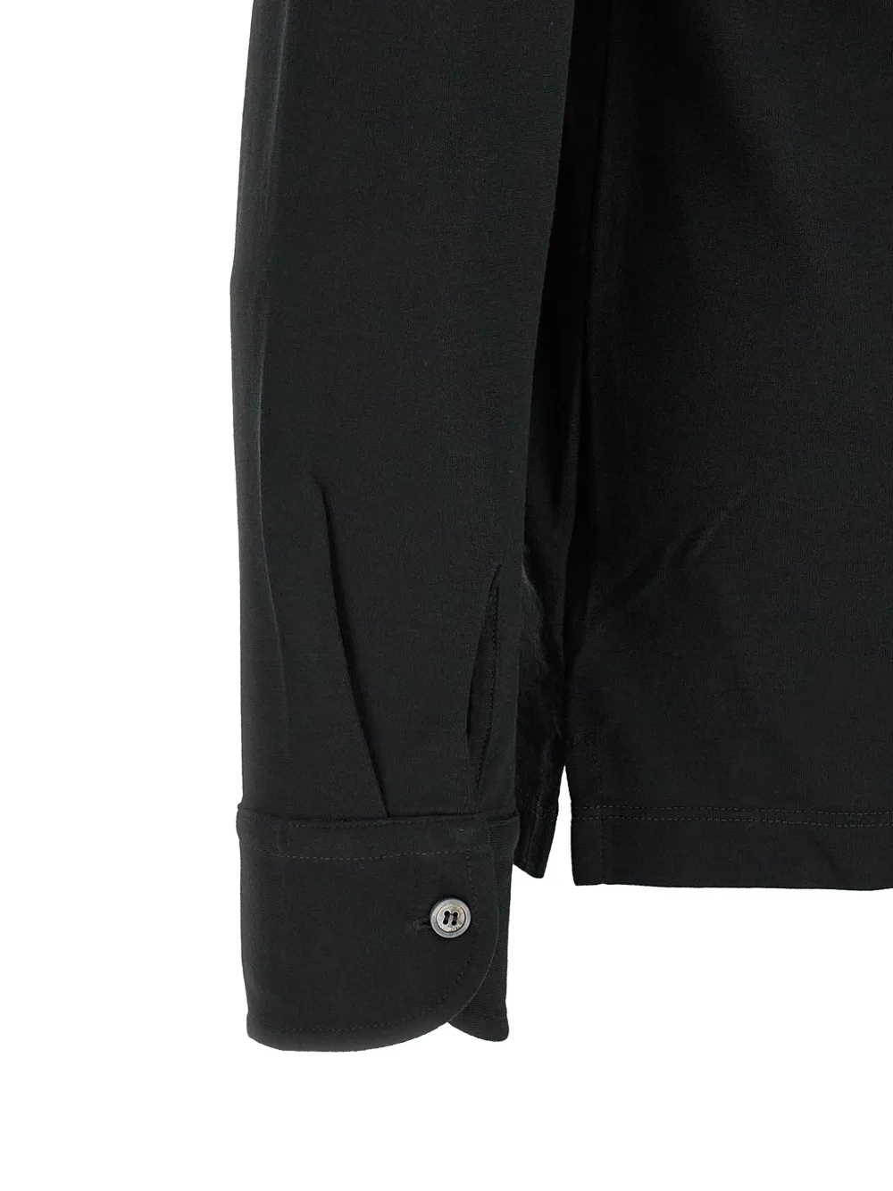 Zanone Poloshirt met lange mouwen Zwart