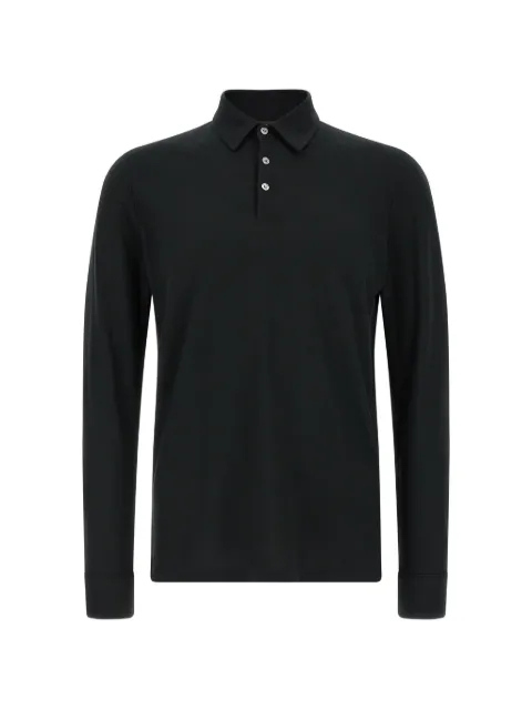Zanone cuffed-sleeves polo shirt